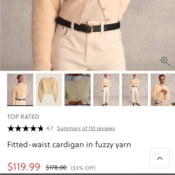 Elegant Cream Cozy Cardigan - Picture 2 of 4